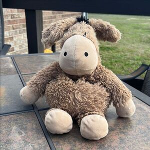 Warmies Adorable Brown Plush Weighted Donkey Toy